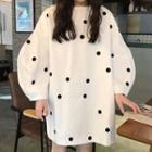 Puff-sleeve Oversize Pullover