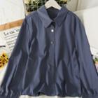 Two-buttons Loose Shirt In 5 Colors