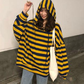 Oversized Striped Hoodie