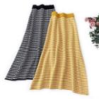 Plaid Knit A-line Skirt