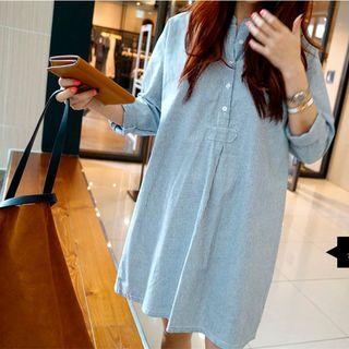 Long-sleeve Striped Dress Multicolor - One Size