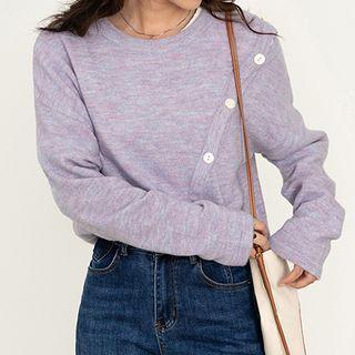 Asymmetrical Button Sweater