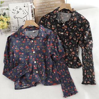 Floral Printed Long-sleeve Blouse