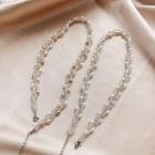 925 Sterling Silver Faux Pearl Choker 925 Silver - White - One Size