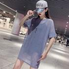 Set: Short-sleeve Mesh T-shirt + Camisole Top