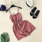 Dotted Spaghetti Strap Playsuit