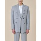 Notched-lapel Colored Double-breasted Blazer