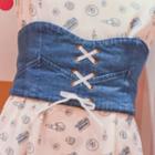 Ribbon Detail Denim Waist Belt