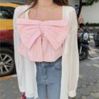 Bow-front Cropped Camisole Top