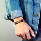 Alloy Faux Leather Bracelet