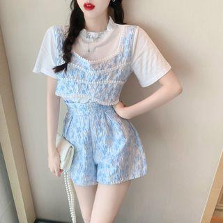 Short-sleeve Paneled T-shirt / Shorts