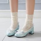 Low-heel Lace Trim Shoes