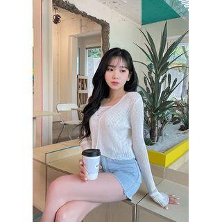 Ribbed Knit Crop Cardigan