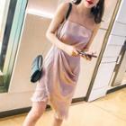 Sleeveless Fringed Hem Dress
