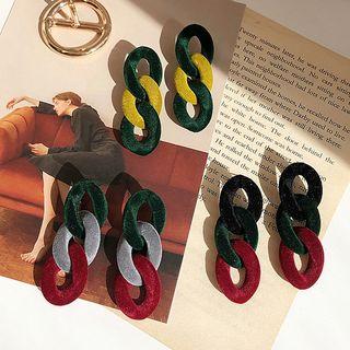 Flannel Chain Dangle Earring