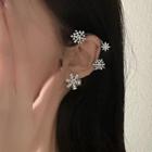 Snowflake Cuff Earring 1 Pc - Silver - One Size
