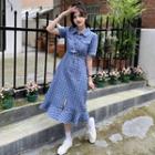 Short-sleeve Houndstooth Dress (various Designs)