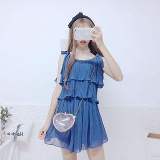 Set: Strappy Frill-trim Top + Shorts
