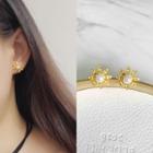 Faux Pearl Flower Earring 1 Pair - E032 - Earring - Flower - One Size
