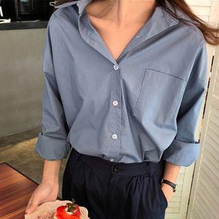 Long-sleeve Shirt / Straight-cut Pants