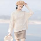 Cable-knit Loose-fit Top