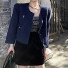 Button Jacket / Strapless Top / A-line Skirt