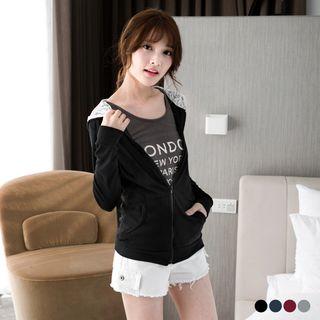 Lace Hood Zip Jacket