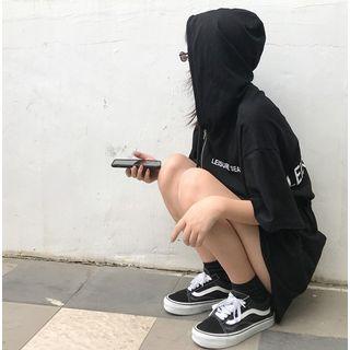 Zipper Hooded Playsuit