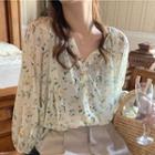 Floral Print Shirt Yellow Flowers - Off-white - One Size