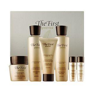 Kwailnara - The First Greentea Moisture Hyo Set: Skin 150ml + 30ml + Emulsion 150ml + 30ml + Cream 50ml + Sleeping Pack 50ml
