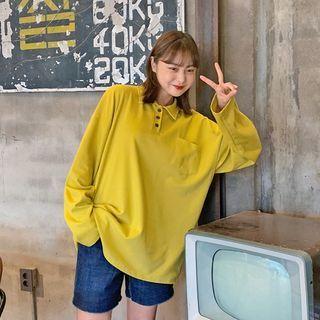 Oversized Cotton Polo Shirt