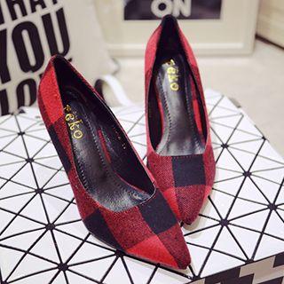 Check Pointy Pumps