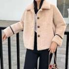 Collared Button-up Fleece Jacket