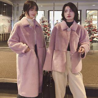 Furry Buttoned Jacket / Long Coat