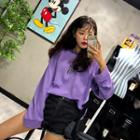 Couple Wide-sleeve Colored Pullover