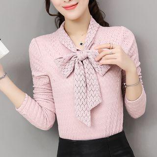 Tie-neck Lace Top