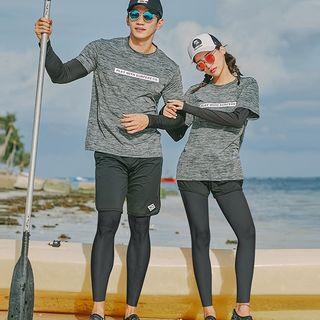 Couple Matching Long-sleeve Rash Guard / Swim Shorts / Pants / Set