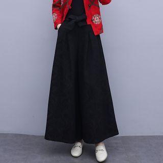 Linen Blend Wide Leg Pants