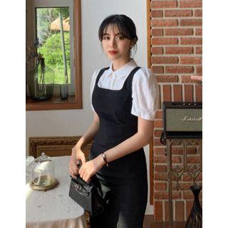 Dali Hotel Linen Blend Puff-sleeve Blouse