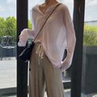 Hooded Long-sleeve Shirt / Crop Harem Pants