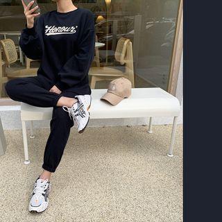 Honour Letter Sweatshirt & Sweatpants Set