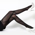 Plaid Tights Black - One Size