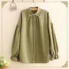 Bell-sleeve Lapel Shirt