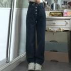 High Waist Loose Cut Jeans (various Designs)