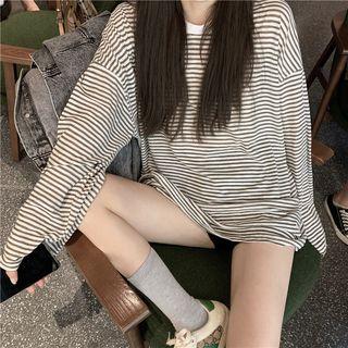 Striped Long Sleeve T-shirt Stripe - One Size