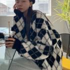 V-neck Argyle Sweater / Cardigan