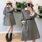 Houndstooth Single Breasted Coat