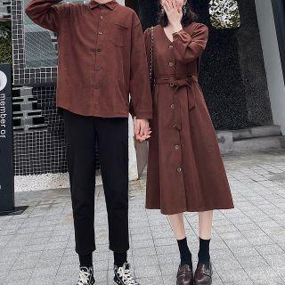 Couple Matching Plain Shirt / Dress / Pants
