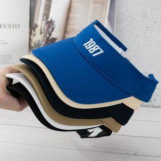 Numerical Embroidered Visor Hat