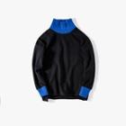 Two Tone Turtleneck Pullover